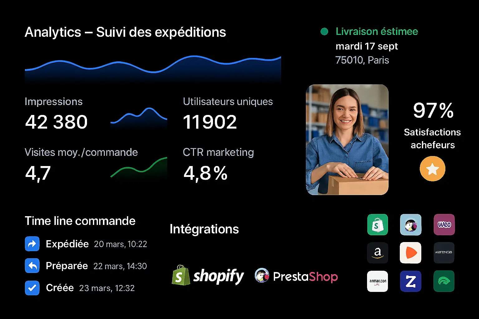 dashboard logistique